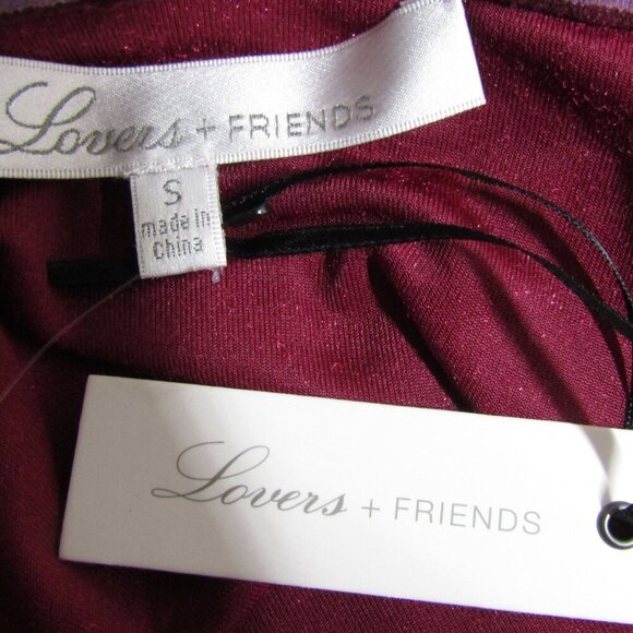 LOVERS & FRIENDS NWT VELVET Lucia Burgandy Red WHIMSIGOTH Party Mini Dress S - Picture 8 of 10